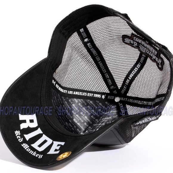 Red Monkey Riders Black RM1399 New Limited Edition Trucker Snapback Hat Cap - Picture 4 of 8